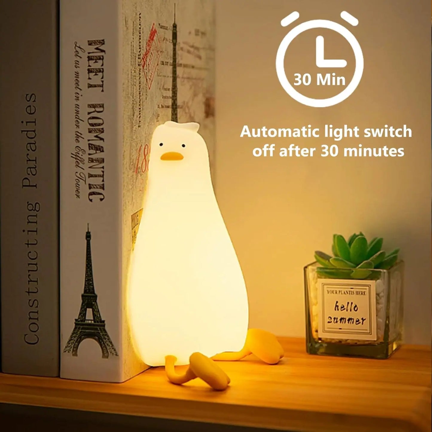 Soft & Safe Duck Night Light – Rechargeable & Touch-Activated
