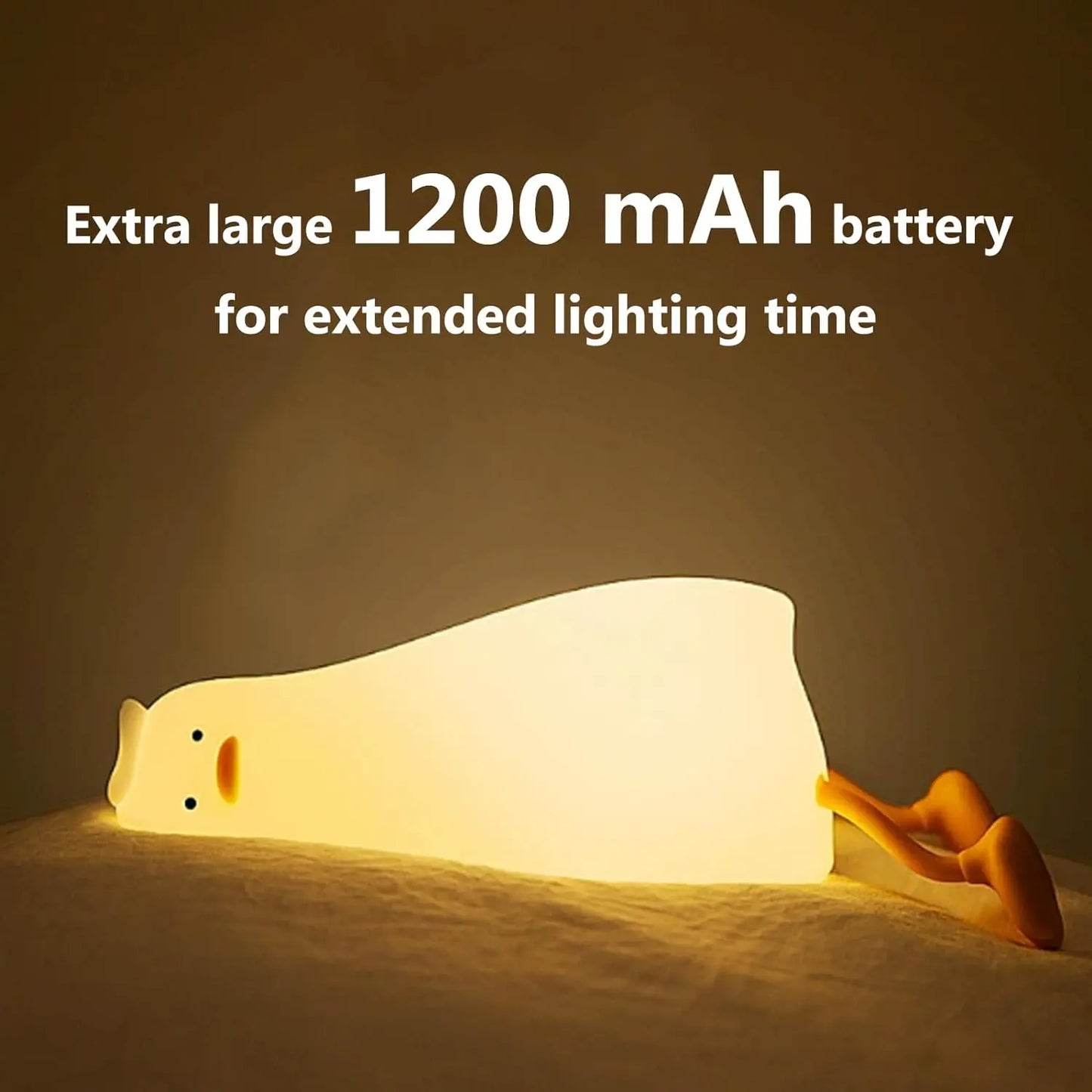 Soft & Safe Duck Night Light – Rechargeable & Touch-Activated
