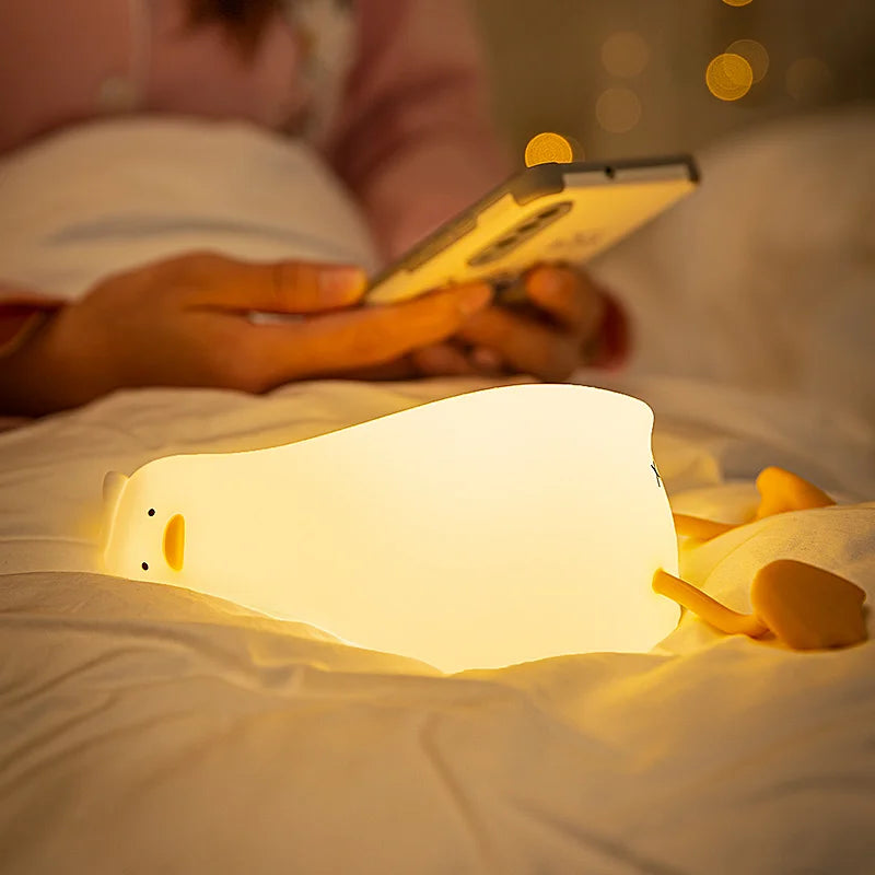 Soft & Safe Duck Night Light – Rechargeable & Touch-Activated