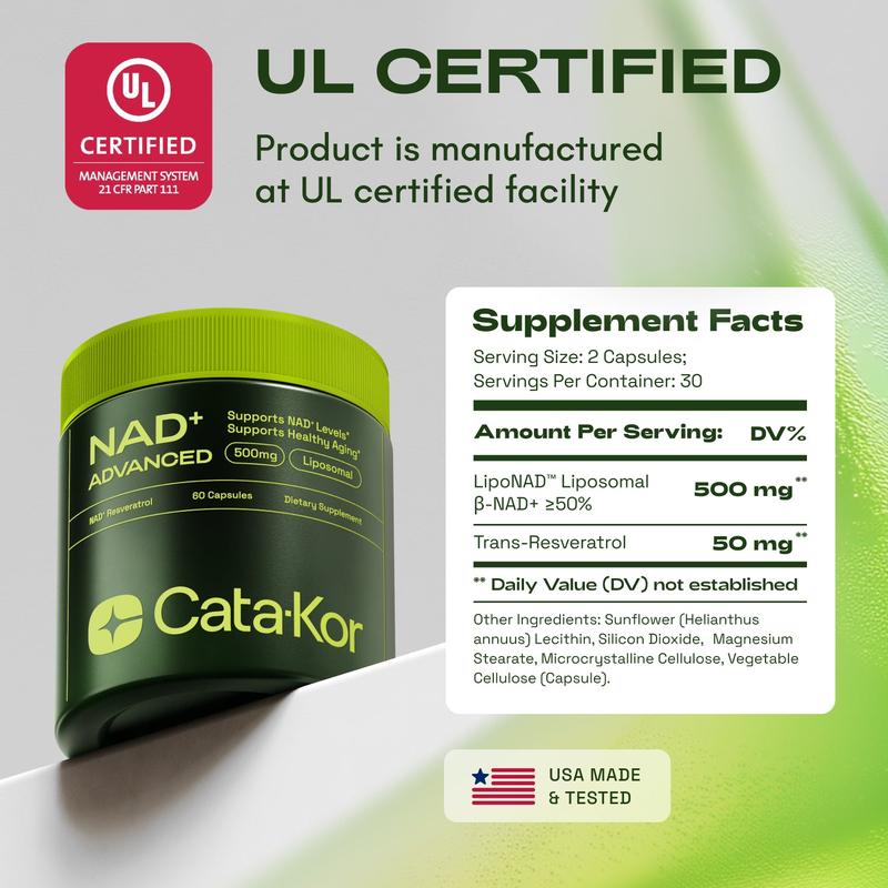 NAD Nicotinamide Capsules Supplement 60 Tablets